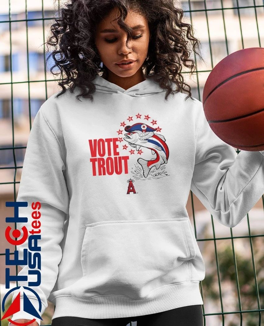 Vote Trout Los Angeles Angels patriotic fish shirt