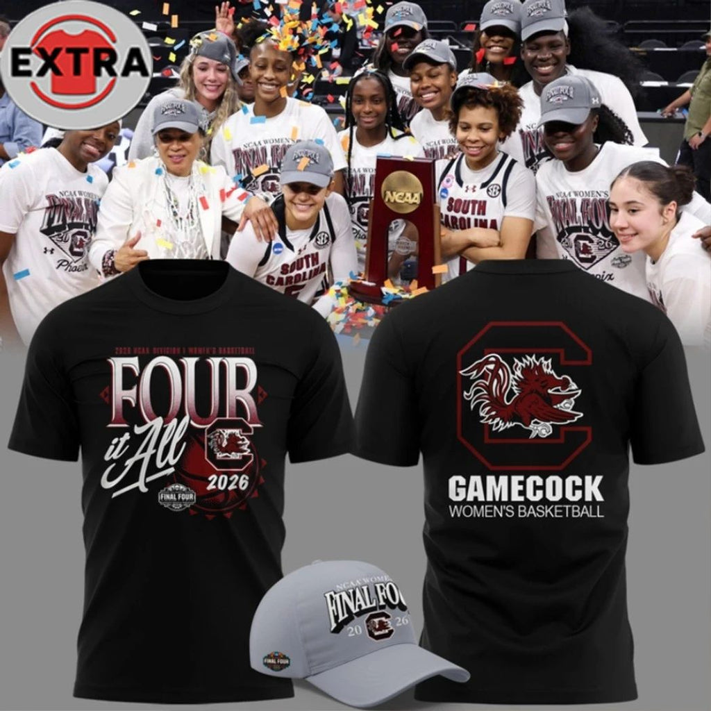 South Carolina Gamecocks 2026 NCAA Women’s Basketball Tournament Final Four March Madness Fan Logo Two Sided T-Shirt – Perfect Gift for Men & Women