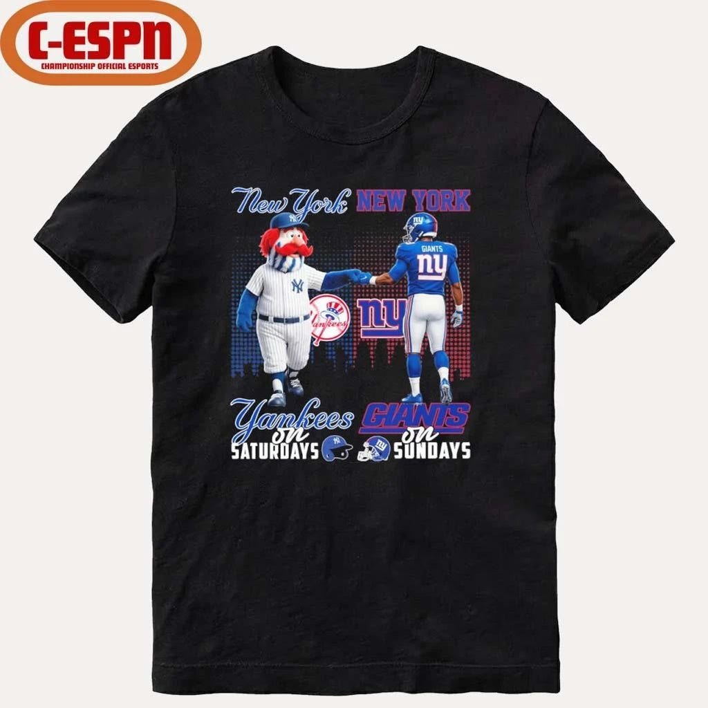 Mascot New York Yankees On Saturdays And New York Giants On Sundays Shirt