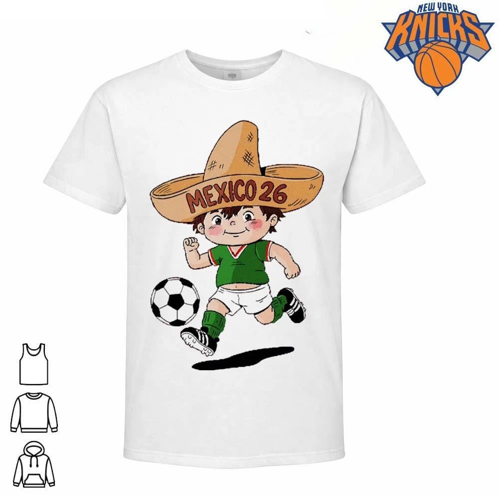 Mexico 26 World Cup Cute Mascot Sombrero Soccer Kid Shirt