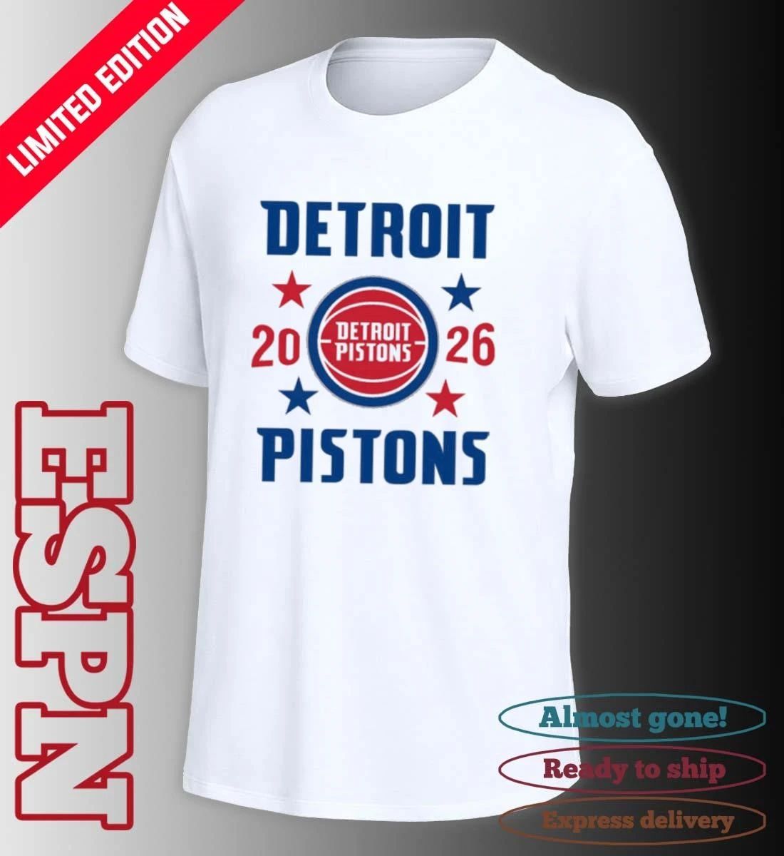 Detroit Pistons NBA Playoffs 2026 Stars T-Shirt
