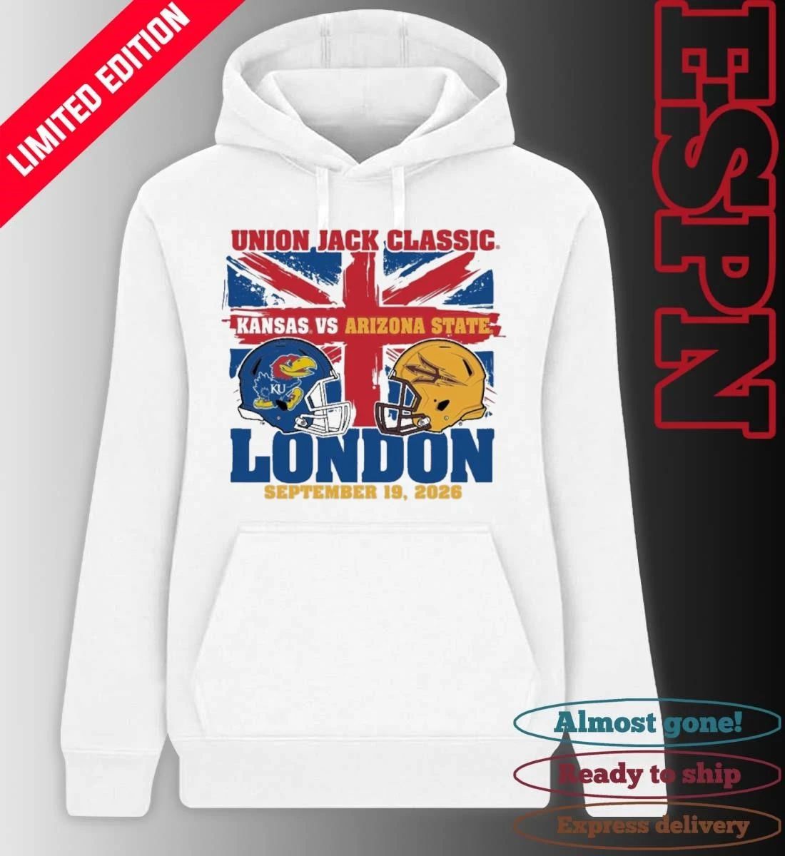 Arizona State Vs Kansas Jayhawks Football 2026 London Union Jack Classic shirt