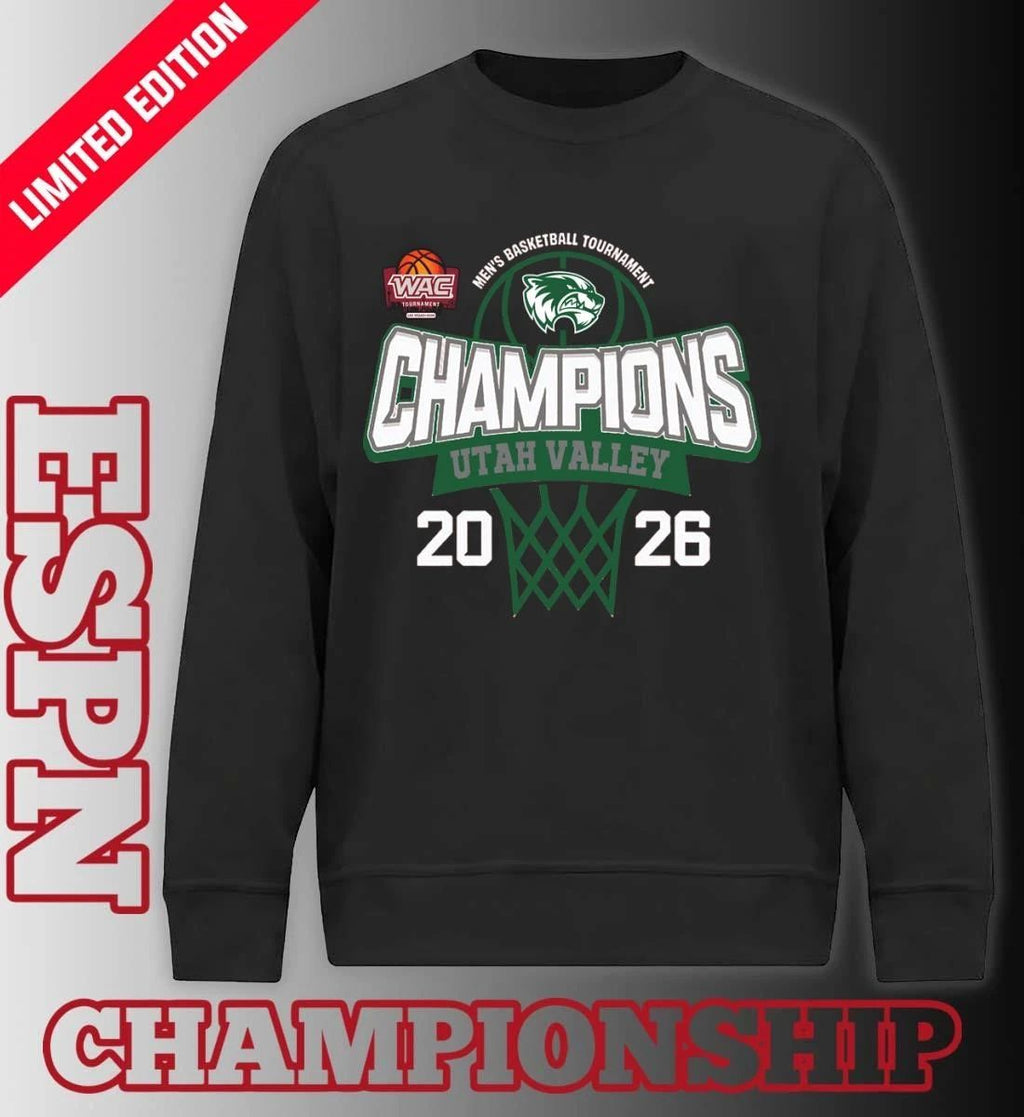 WAC Men’s Basketball Tournament 2026 Champions Utah Valley Wolverines Shirt