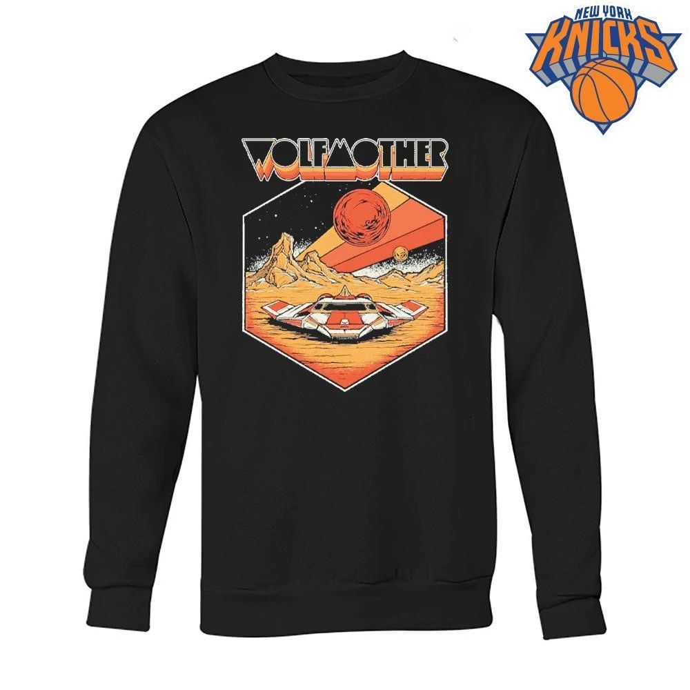 Wolfmother Retro Sci Fi Spaceship Alien Planet Cosmic Horizon Rock Band Shirt