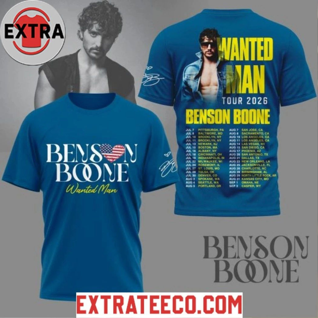 Benson Boone Wanted Man Tour 2026 T-Shirt – Perfect Gift for Men & Women