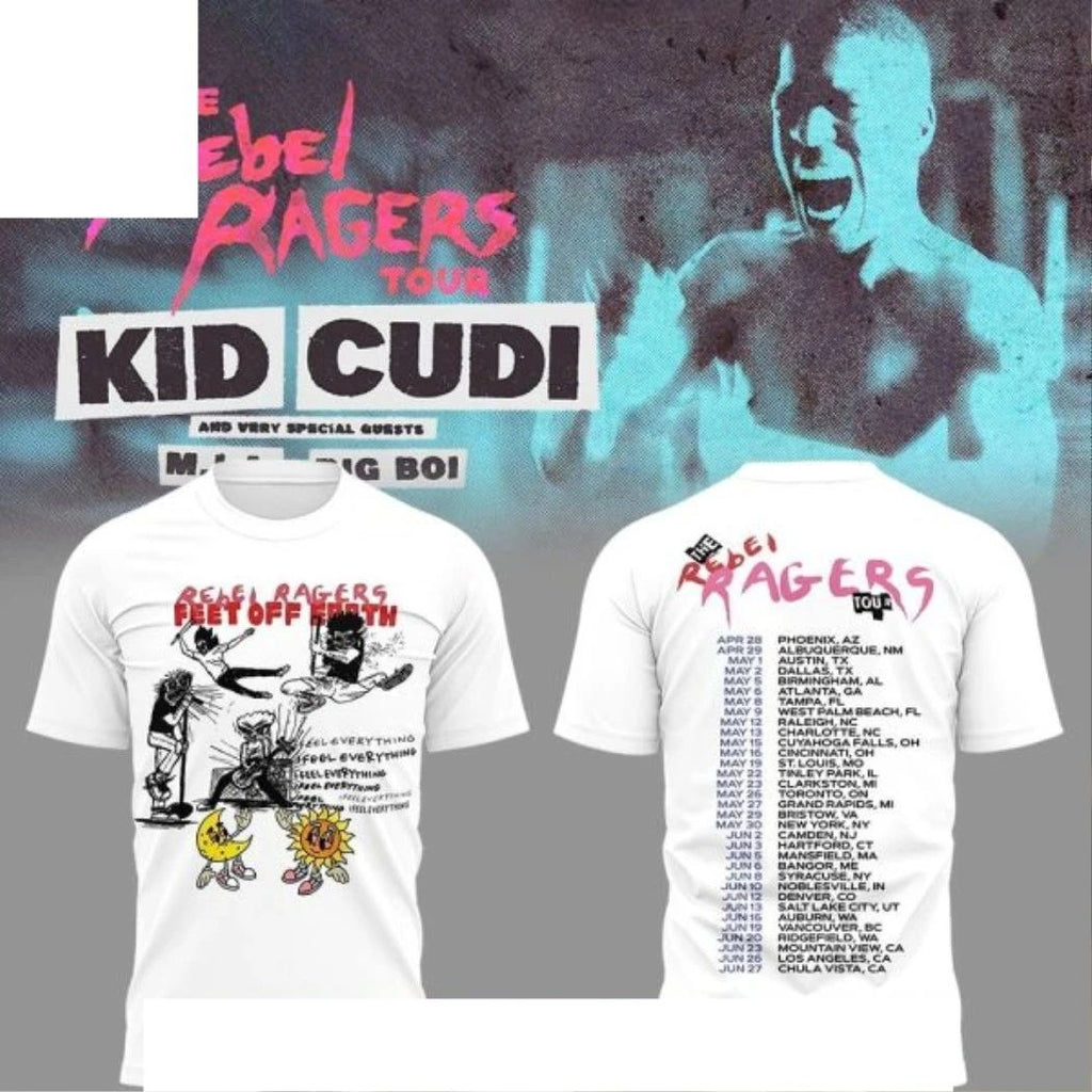 Kid Cudi The Rebel Rogers Tour 2026 Logo Two Sided Shirt