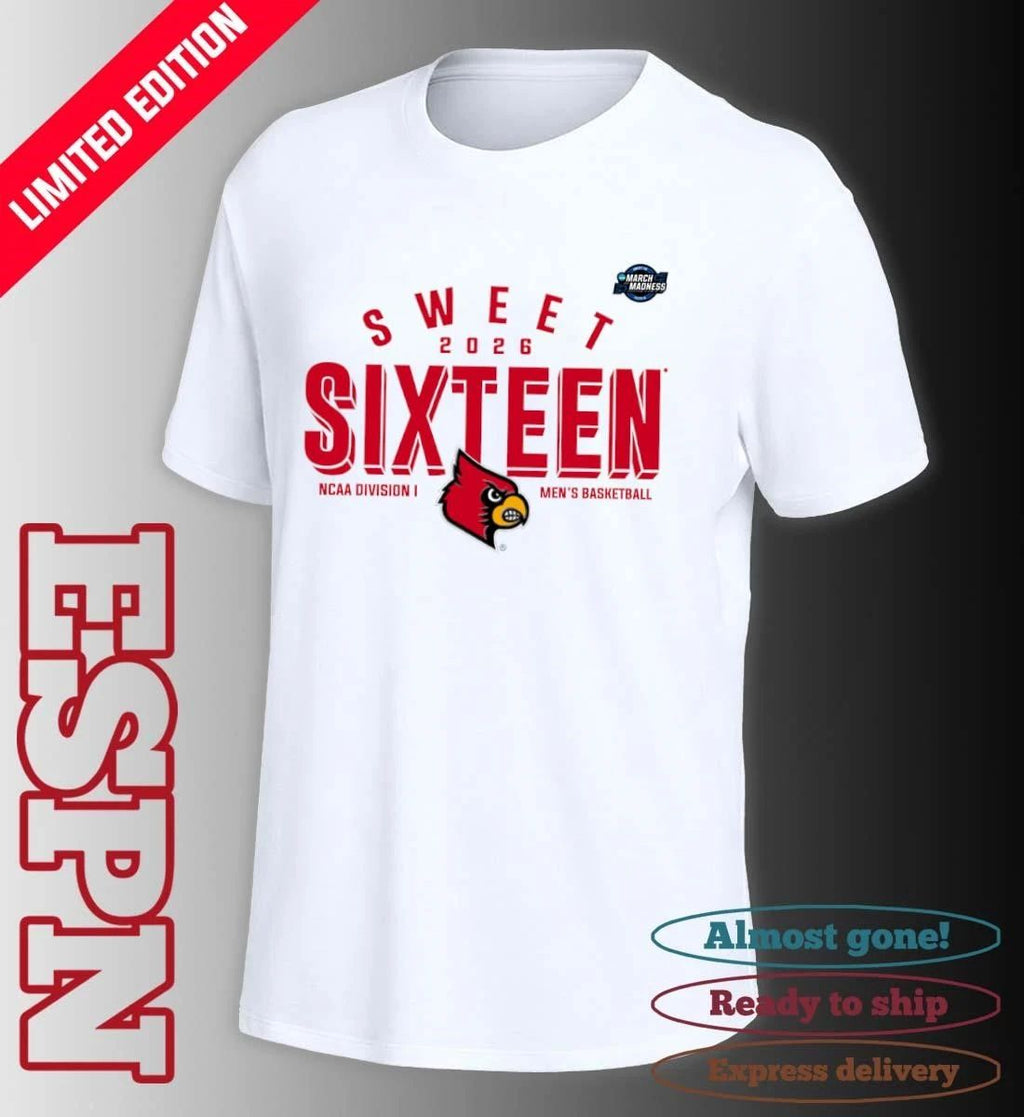 Sweet 16 Louisville Cardinals 2026 NCAA Men’s Basketball T-Shirt