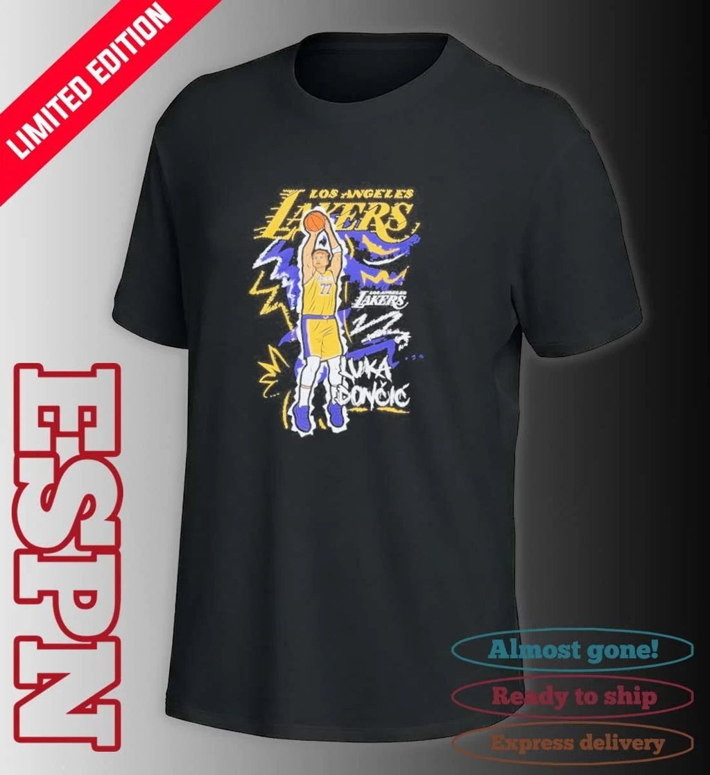 Luka Dončić Los Angeles Lakers Chalked Up Dunk T-Shirt