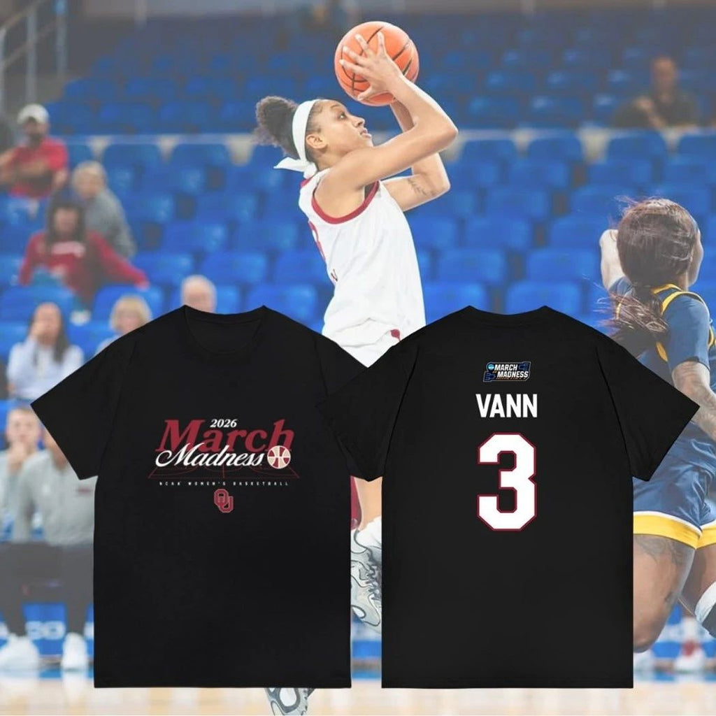 Zya Vann #3 Oklahoma Sooners Women’s Basketball 2026 March Madness Souvenir Shirt