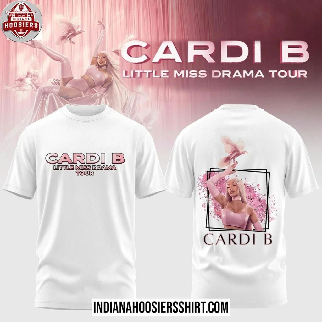 Cardi B Little Miss Drama Tour 2026 Two Sided T-Shirt