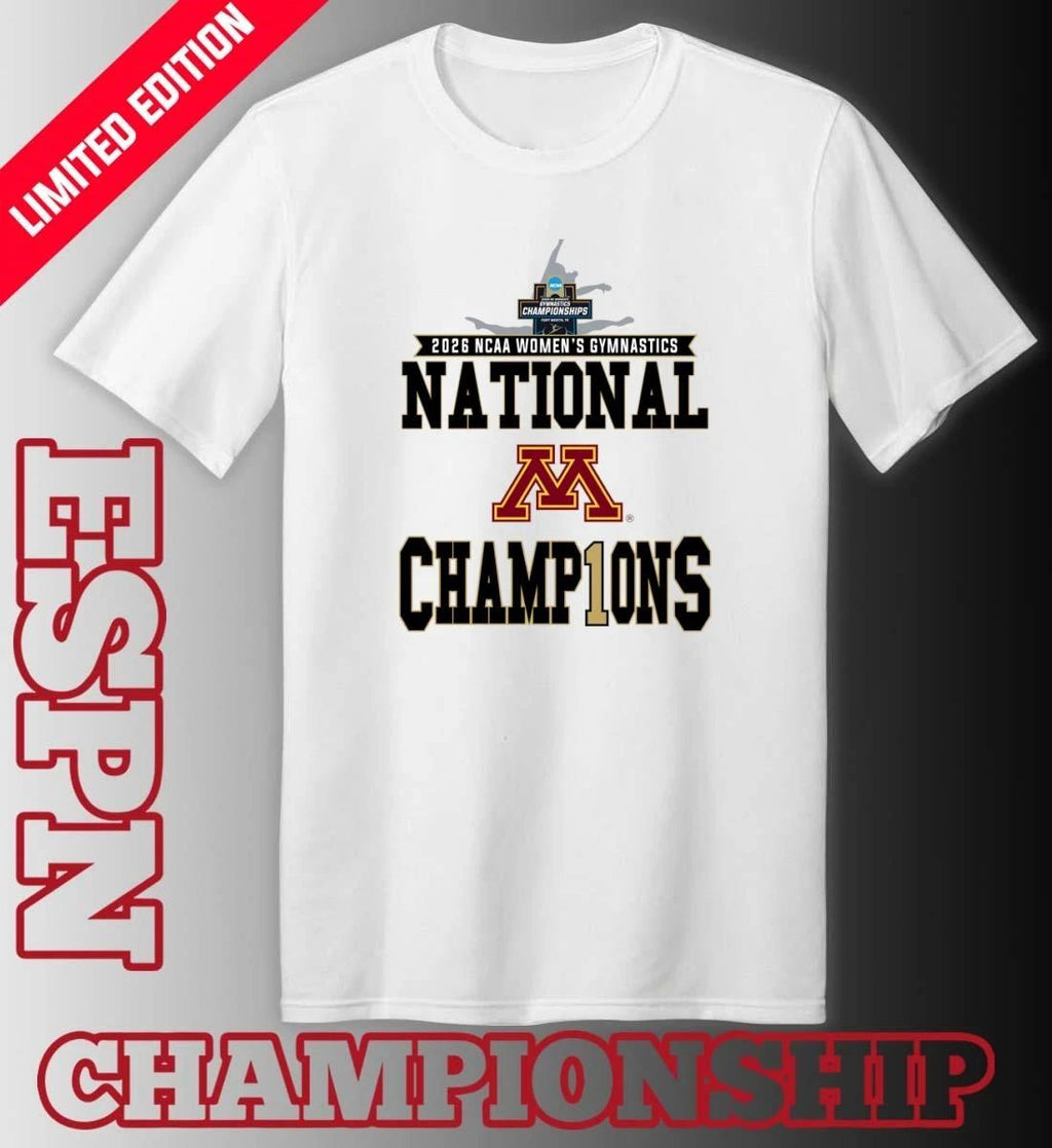 University of Minnesota Women’s Gymnastics 2026 NCAA National Champions Locker Room T-Shirt