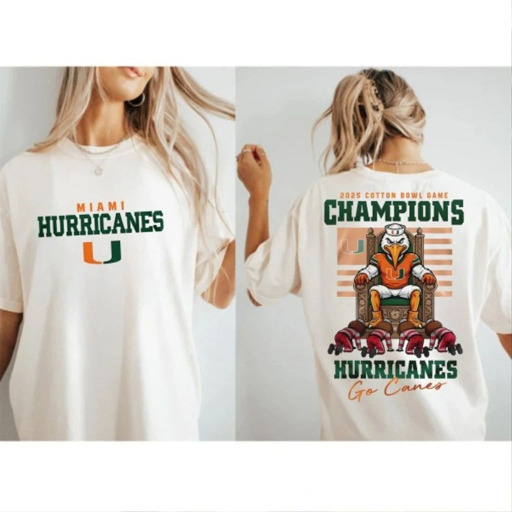 Original Hurricanes 2025 Bowl Game Champions Logo Shirt