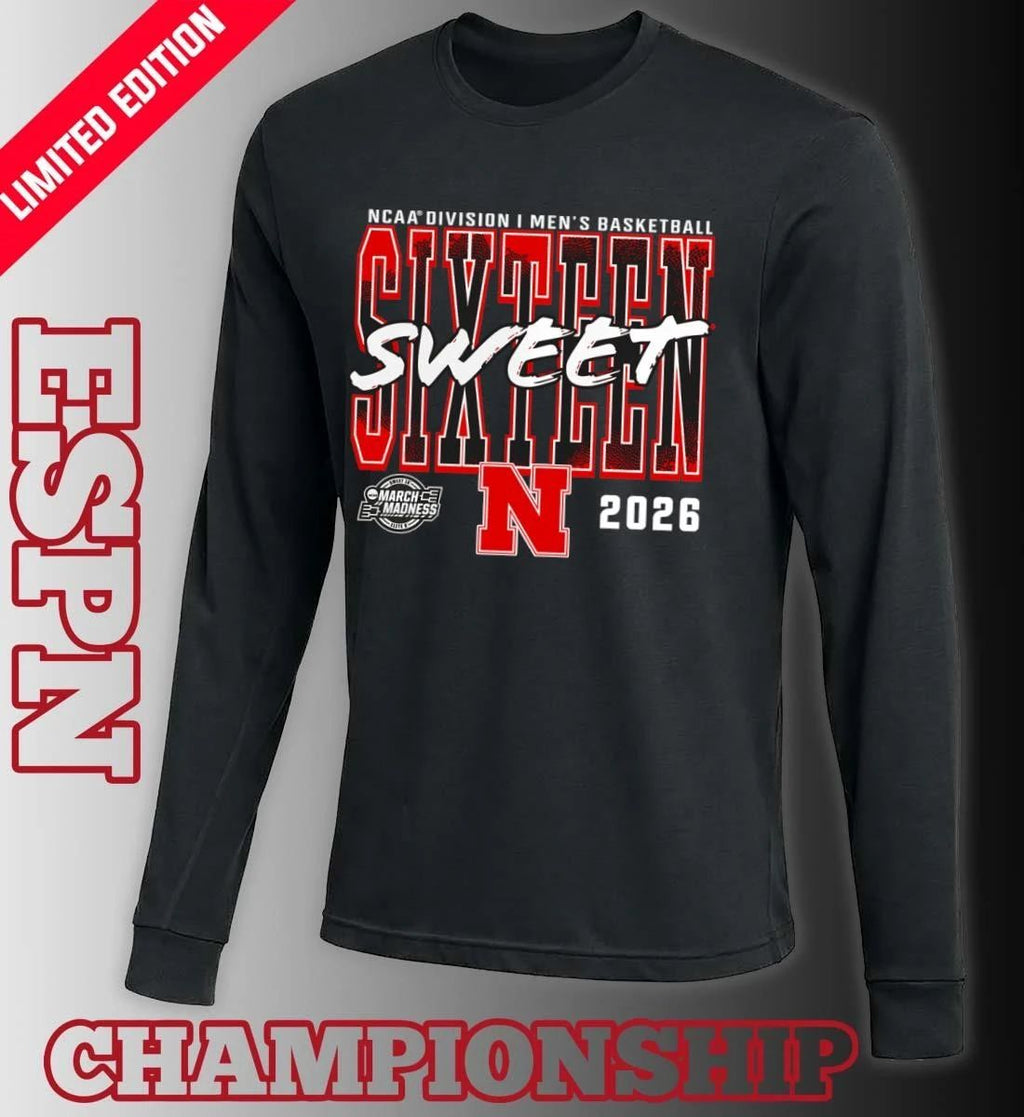 Nebraska Cornhuskers 2026 NCAA Men’s Basketball Tournament March Madness Sweet 16 T-Shirt