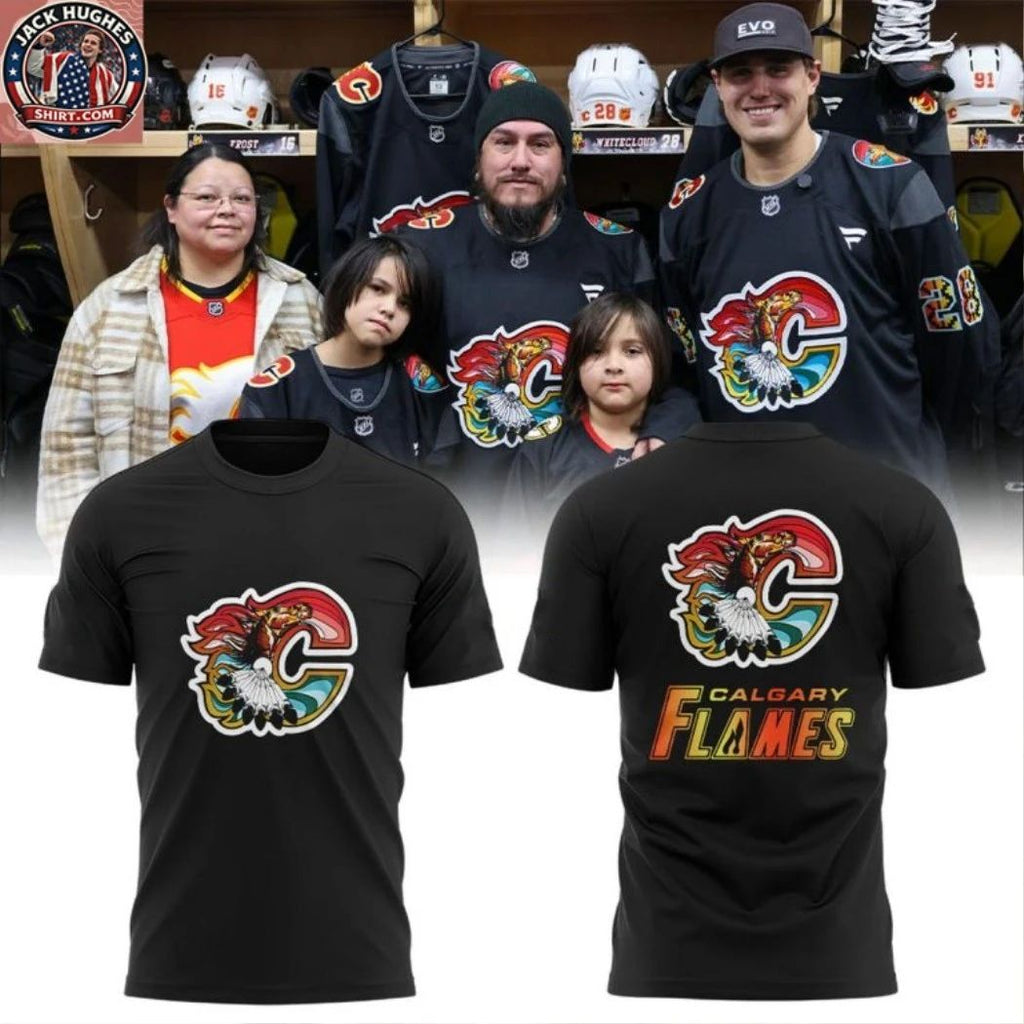 Calgary Flames 2026 Indigenous Celebration Logo Two Sided Hoodie Shirt