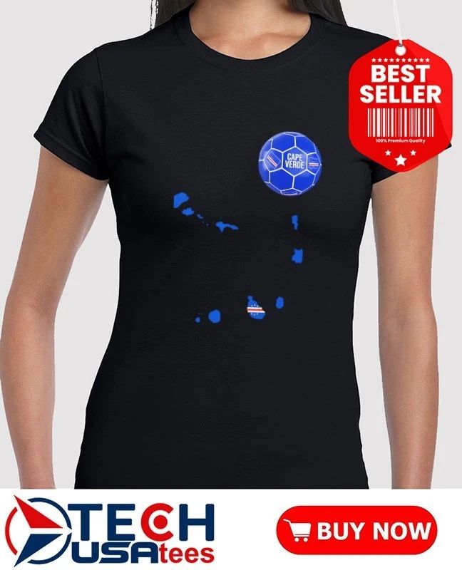 Cape Verde Soccer map outline of the islands shirt