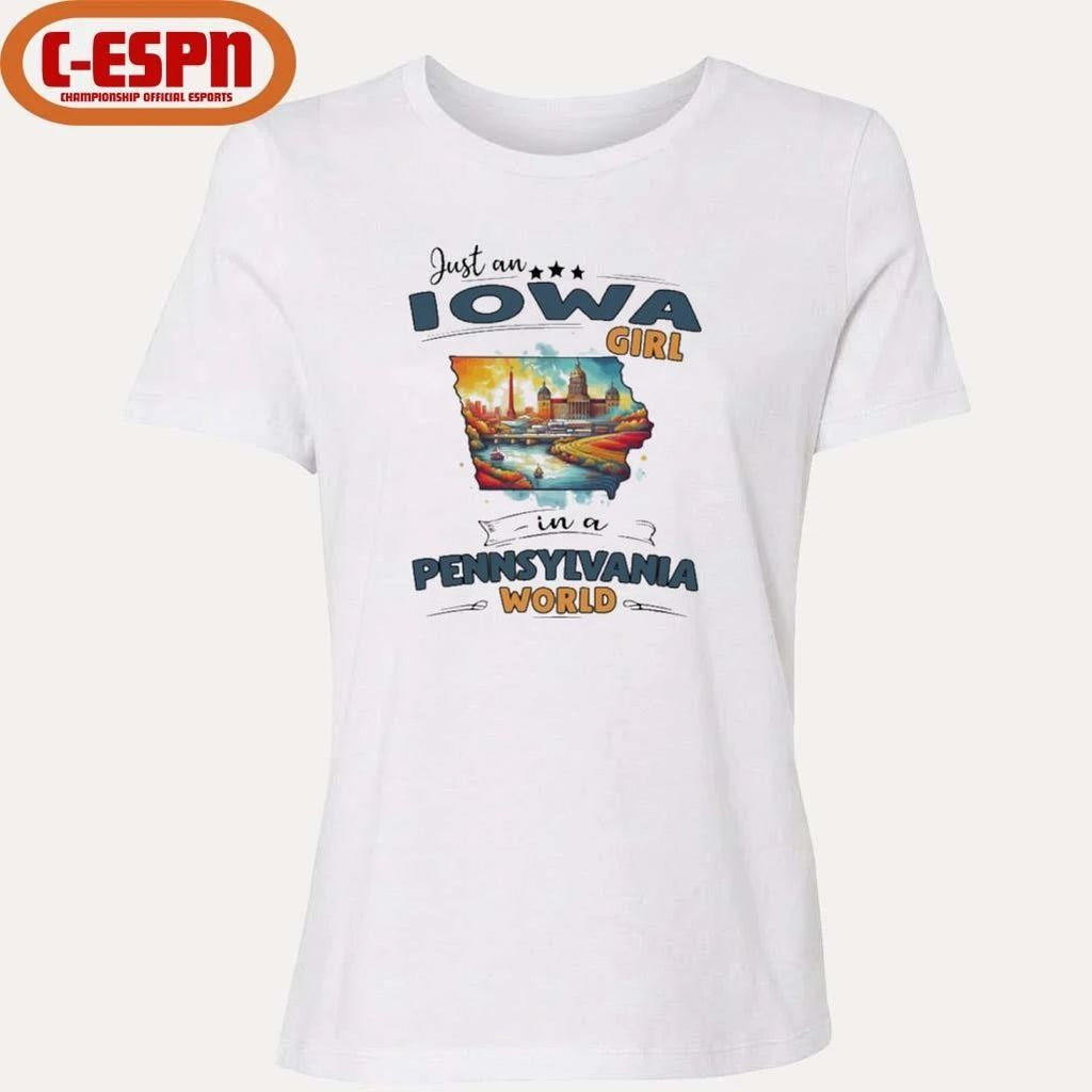 Just An Iowa Girl In A Pennsylvania World Retro Shirt
