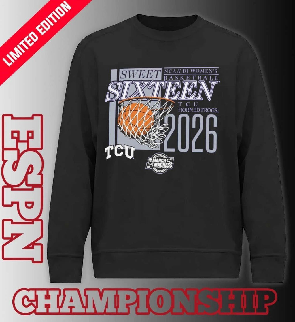 TCU Horned Frogs 2026 NCAA DI Women’s Basketball Sweet Sixteen – Sacramento Regional T-Shirt