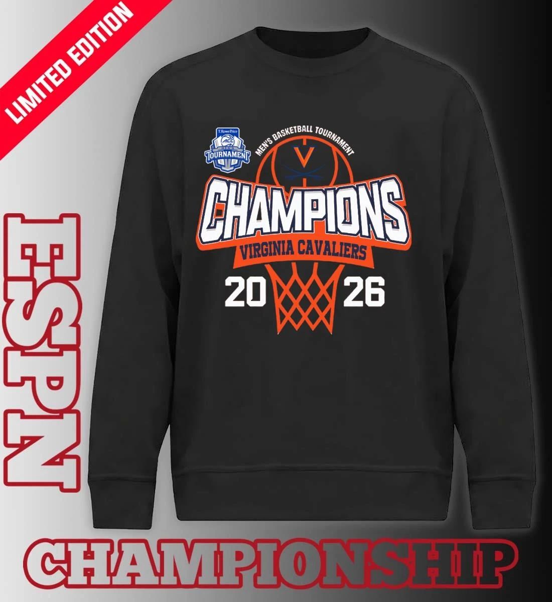 ACC Men’s Basketball Tournament 2026 Champions Virginia Cavaliers T-Shirt