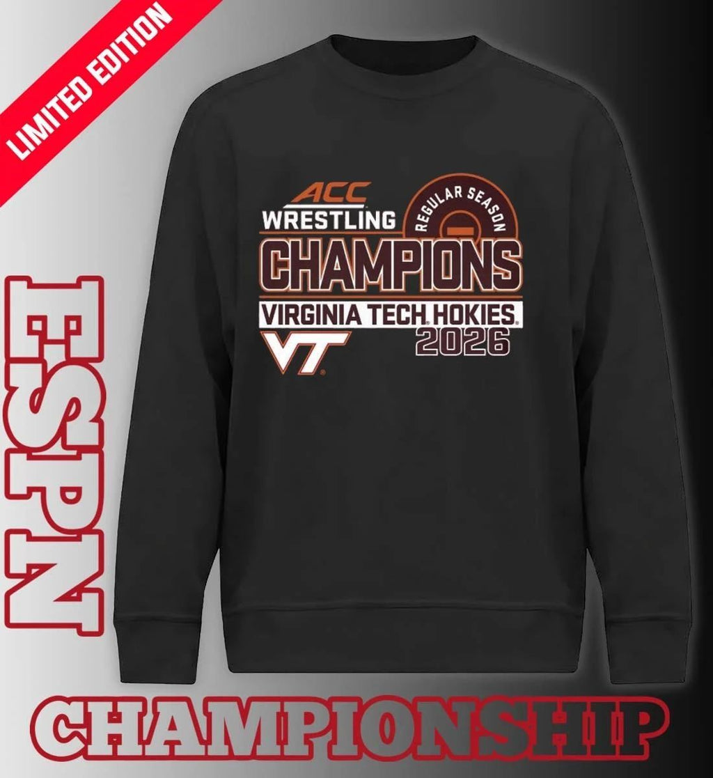 Virginia Tech 2026 Wrestling ACC Regular Season Champions Shirt