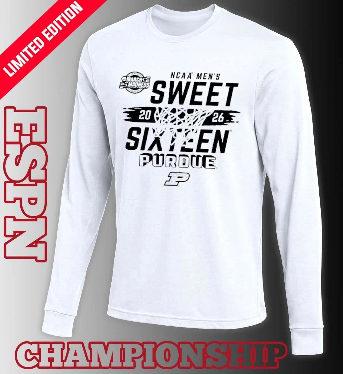 Purdue Boilermakers Men’s Basketball 2026 Sweet 16 Shirt