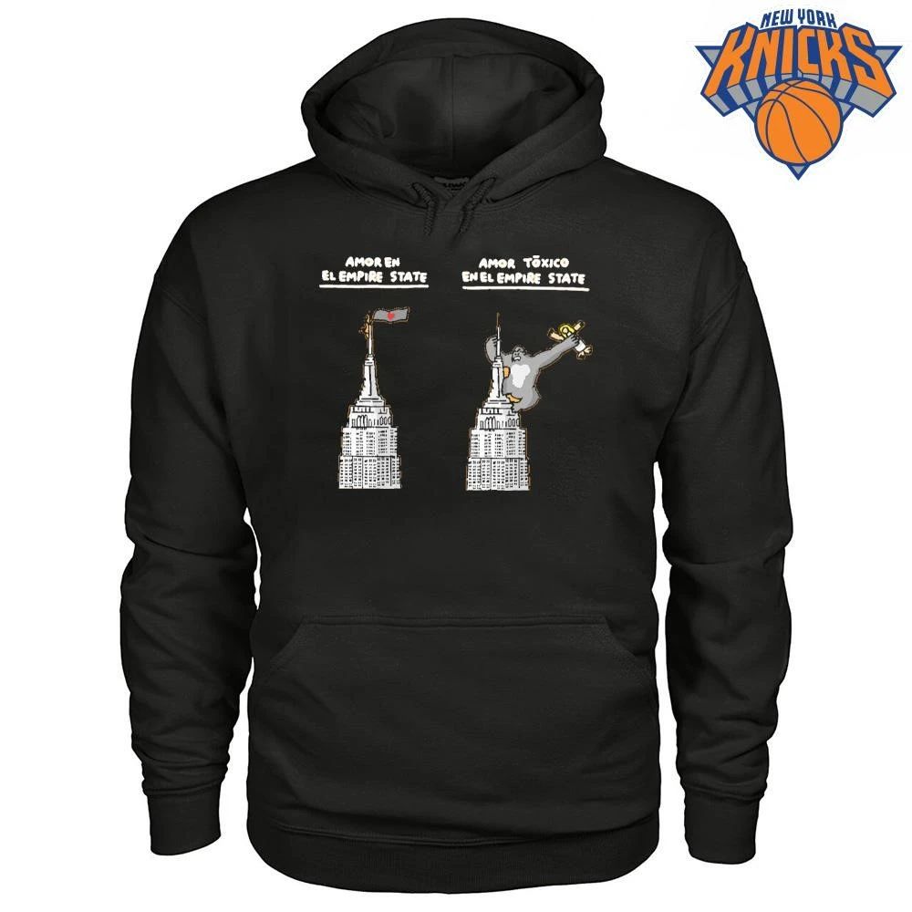 Amor Toxico En El Empire State King Kong Toxic Love Parody Cartoon shirt