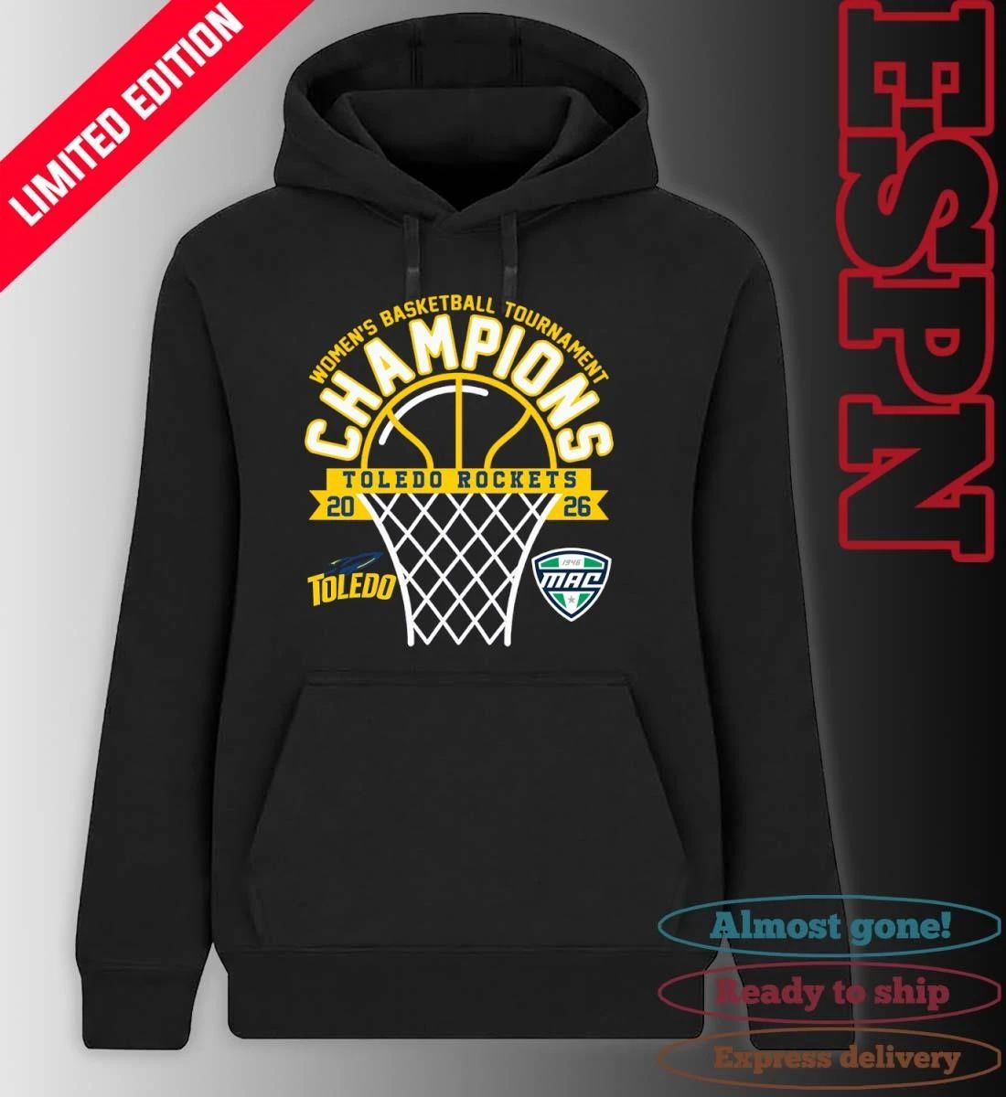 MAC Women’s Basketball Tournament Champions 2026 Toledo Rockets T-Shirt