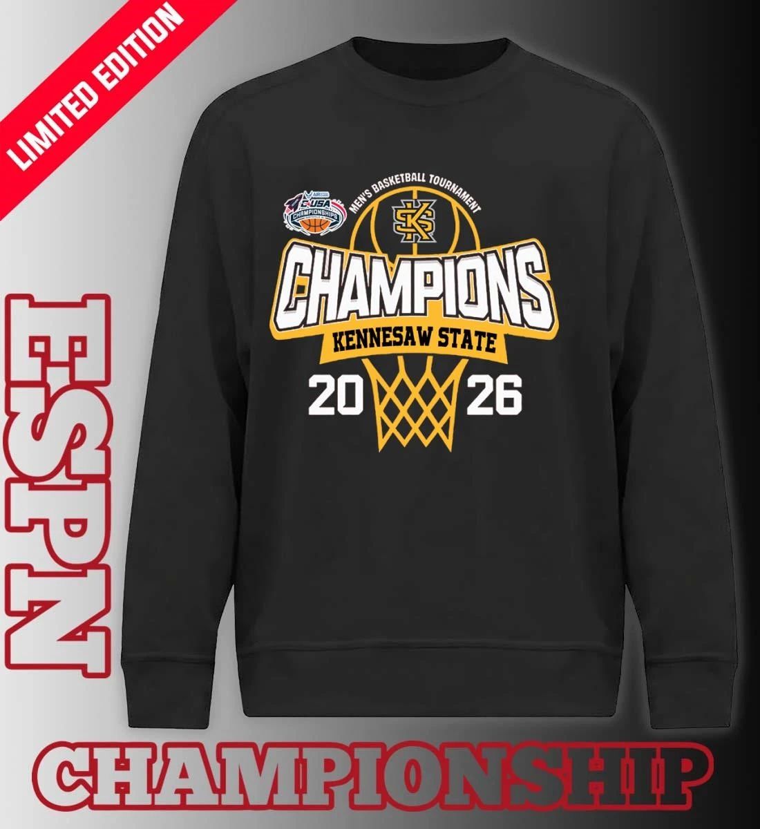 C-USA Men’s Basketball Tournament 2026 Champions Kennesaw State Owls T-Shirt