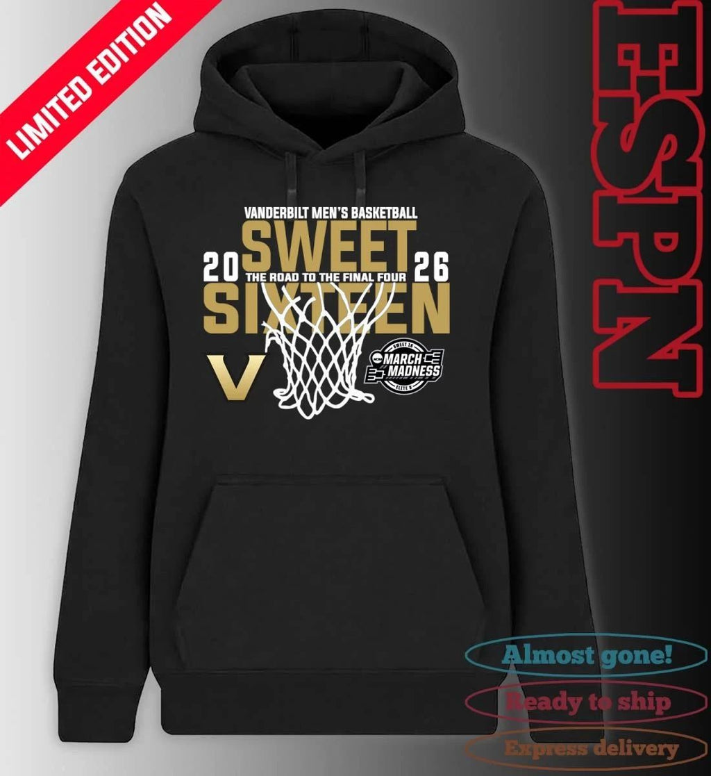Vanderbilt Men’s Basketball 2026 Sweet Sixteen The Road To The Final Four Shirt
