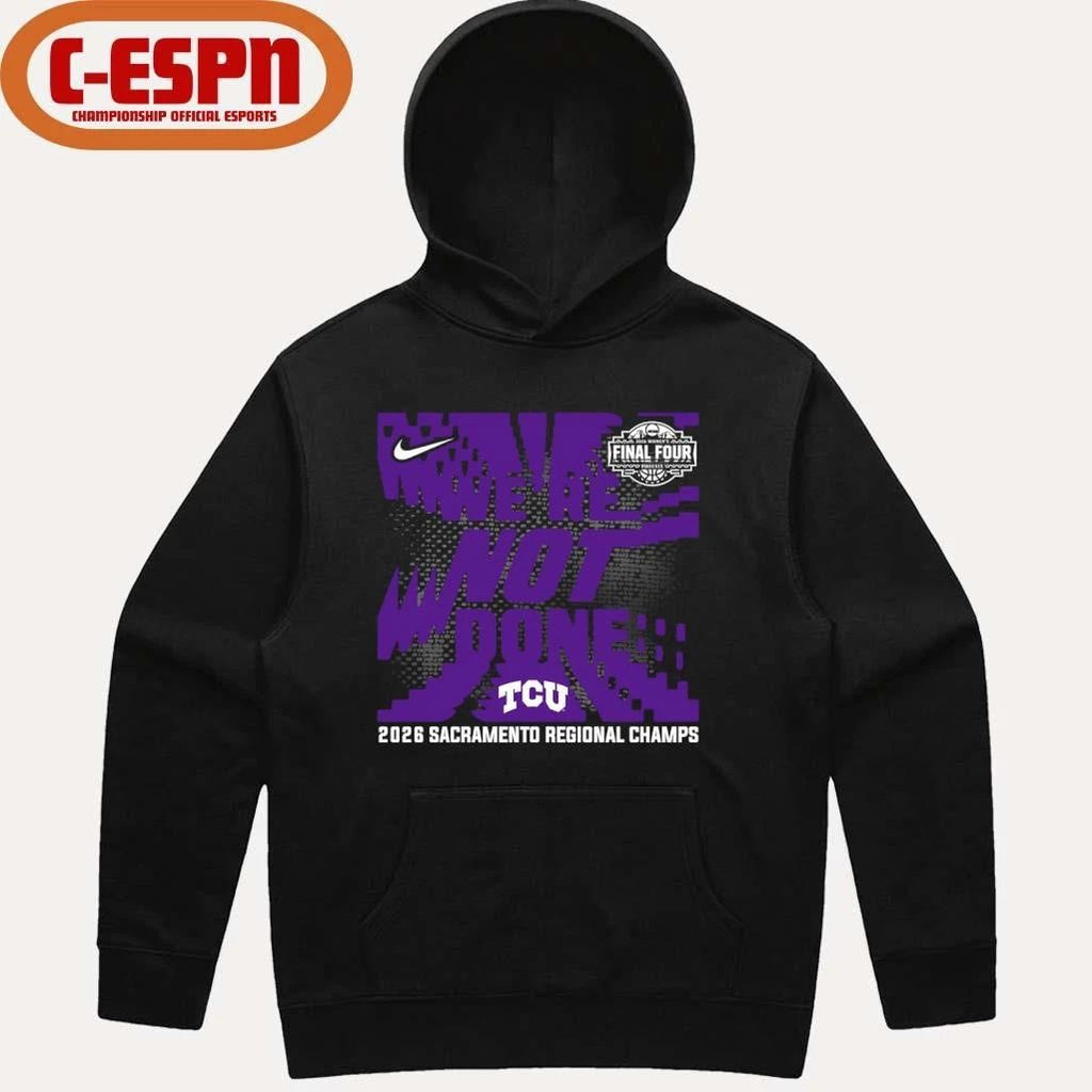 TCU Horned Frogs 2026 NCAA Women’s Basketball Sacramento Regional Champions T-Shirt