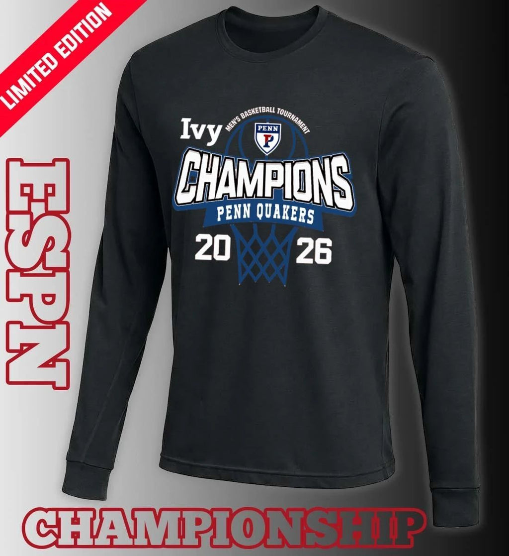 Penn Quakers 2026 Ivy League Men’s Basketball Tournament Champions Shirt