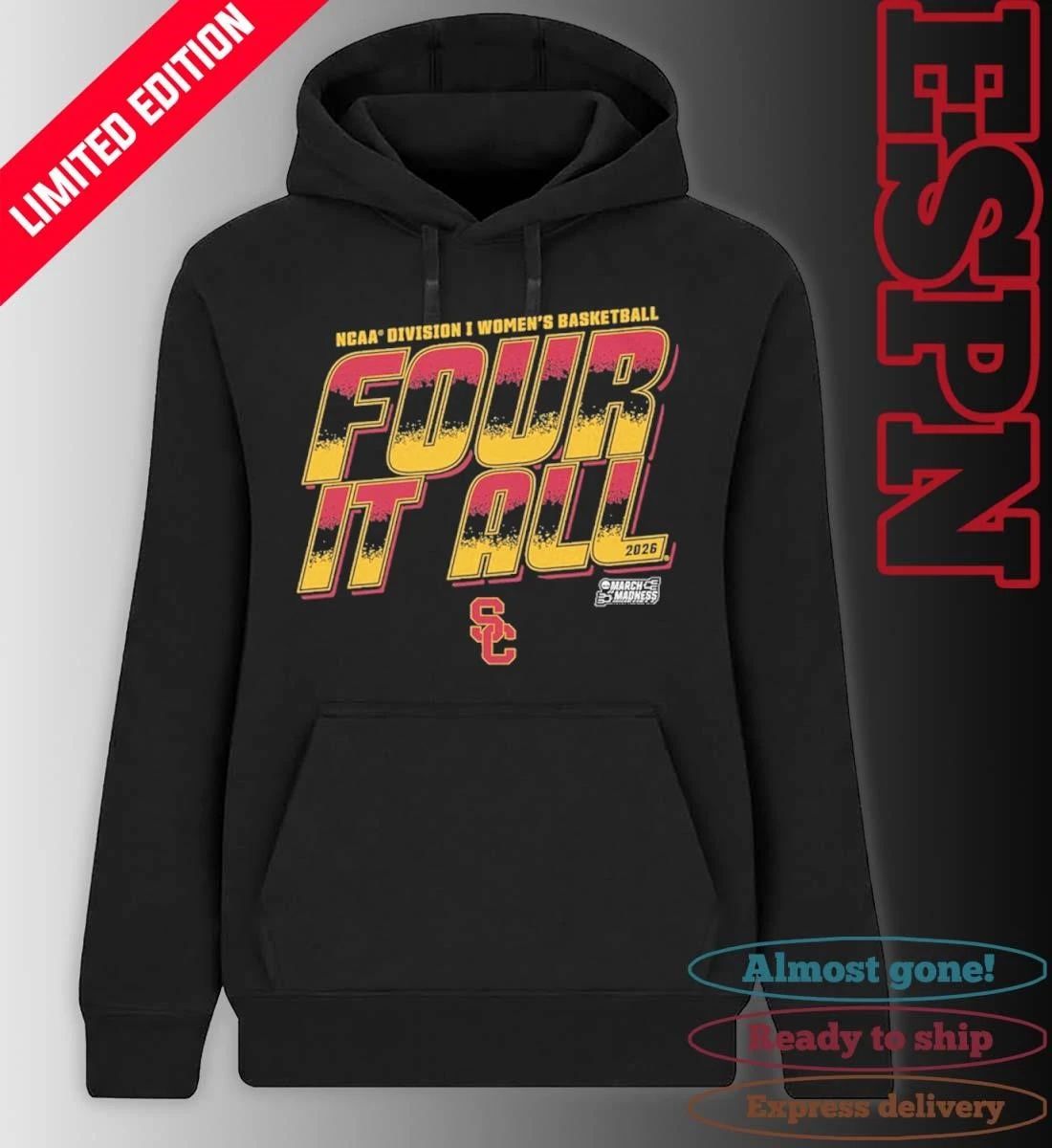 USC Women’s Basketball Four It All 2026 March Madness Shirt