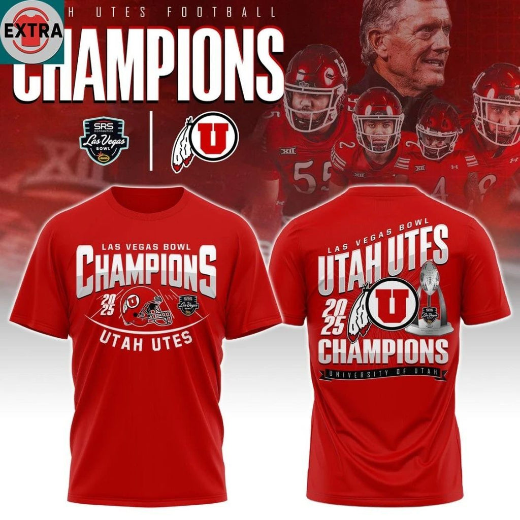 Original Utah Utes Football Las Vegas Bowl Champions 2025 Logo Shirt