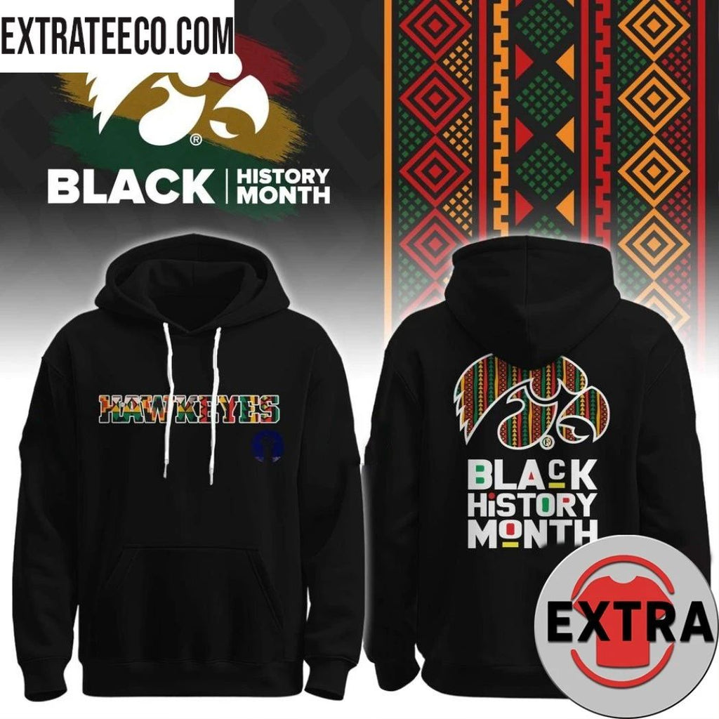 Iowa Hawkeyes Basketball Black History Month Logo Two Sided 2026 T-Shirt