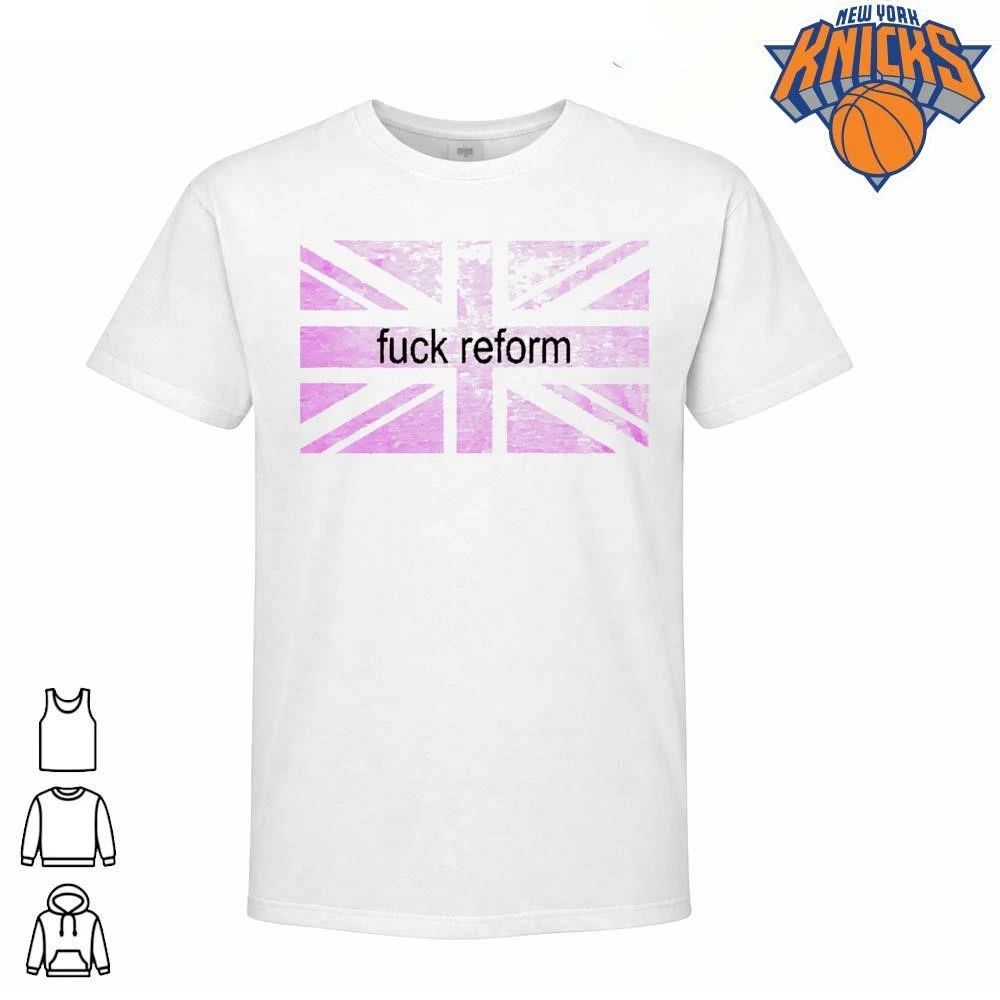 Fuck Reform Pink United Kingdom Union Jack Flag Anti Political Shirt