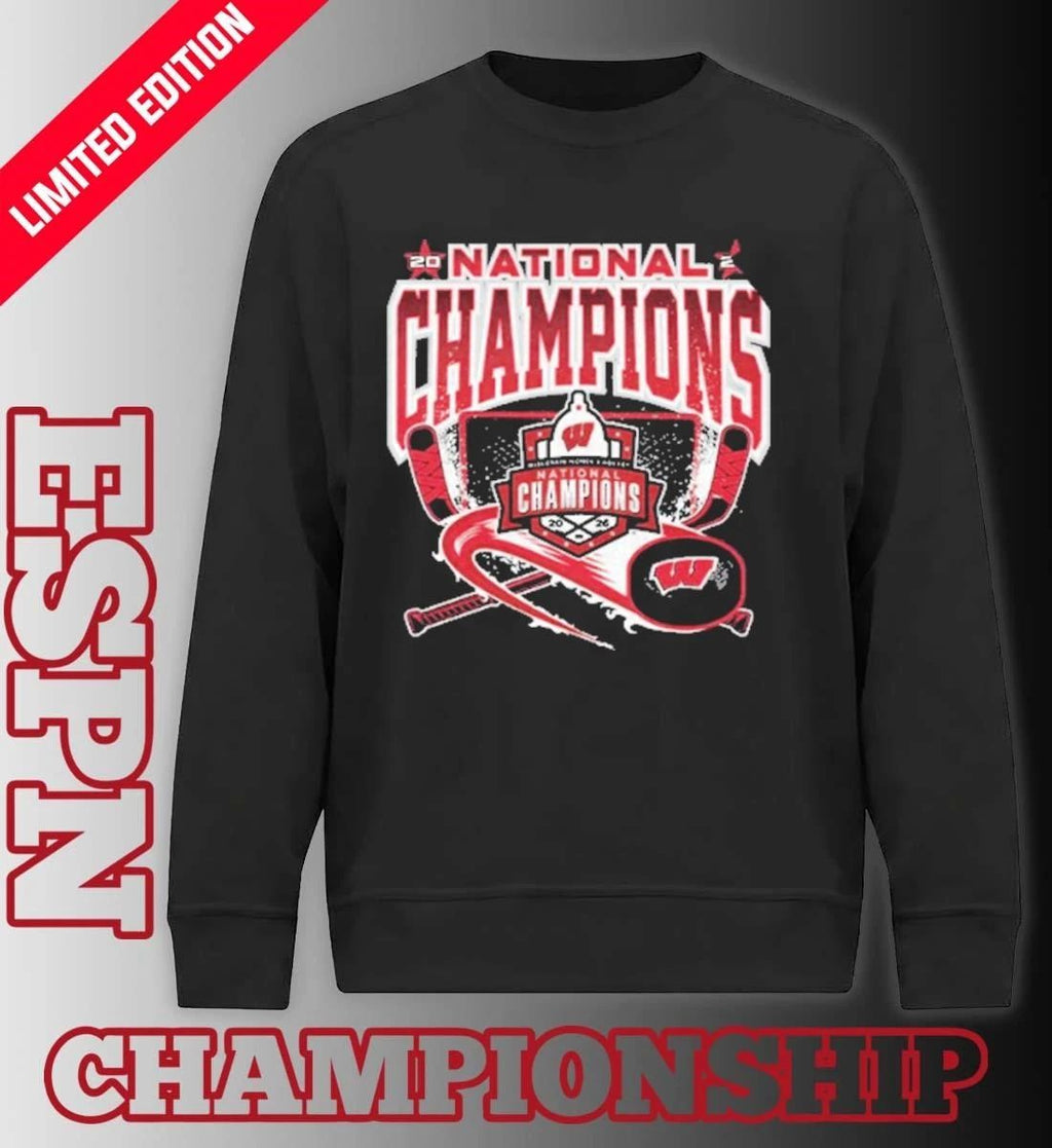 Back-to-back Natty Champs Wisconsin Women’s Hockey Shirt