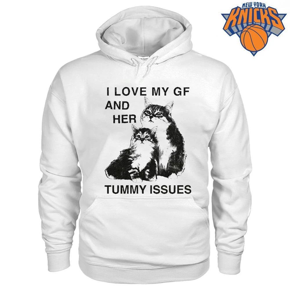 I Love My GF And Her Tummy Issues Funny Cat Cat Lover shirt