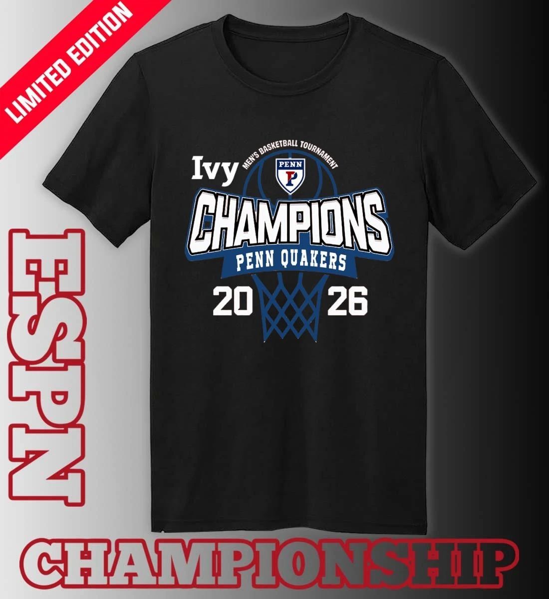 Penn Quakers 2026 Ivy League Men’s Basketball Tournament Champions Shirt