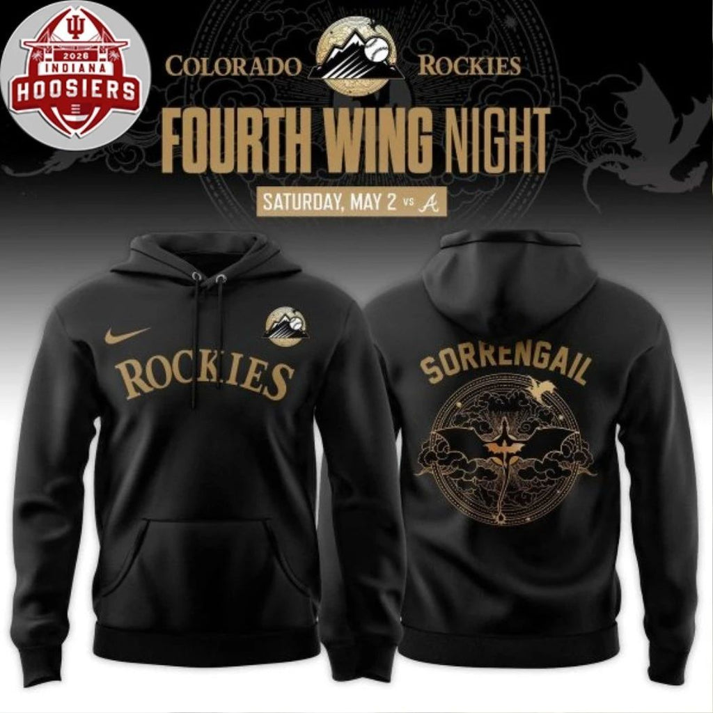 Colorado Rockies x 2026 Fourth Wing Night Logo Two Sided T-Shirt