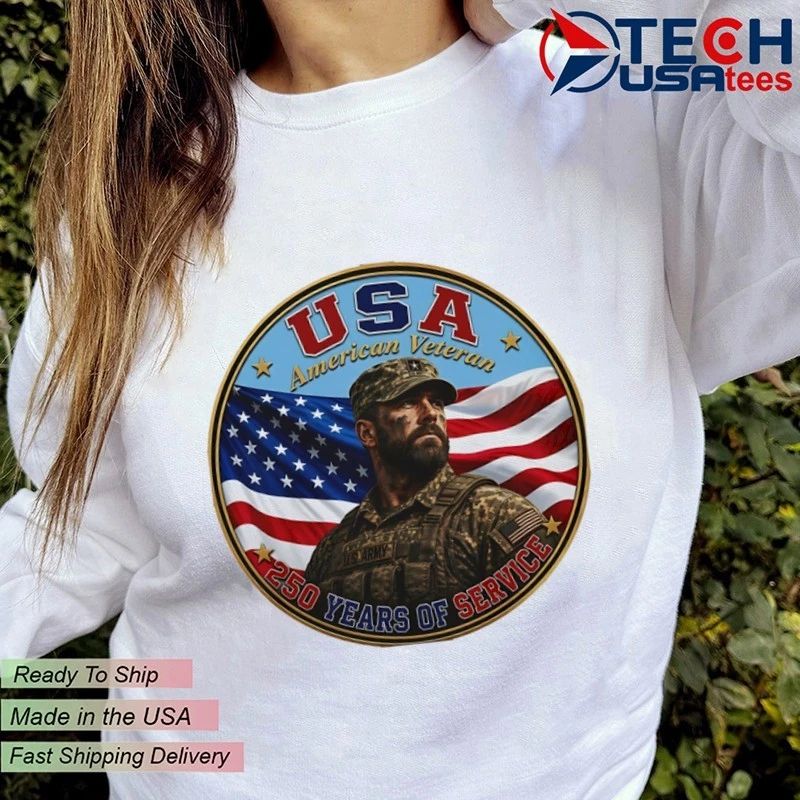 USA American Veteran 250 Years of Service shirt