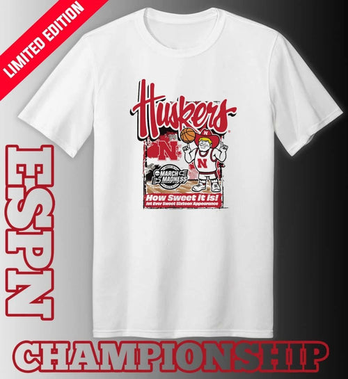 1st Ever Sweet Sixteen Nebraska Cornhuskers Men’s Basketball Shirt