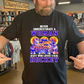 Usa women hockey never underestimate a woman who loves hockey graphic Shirt