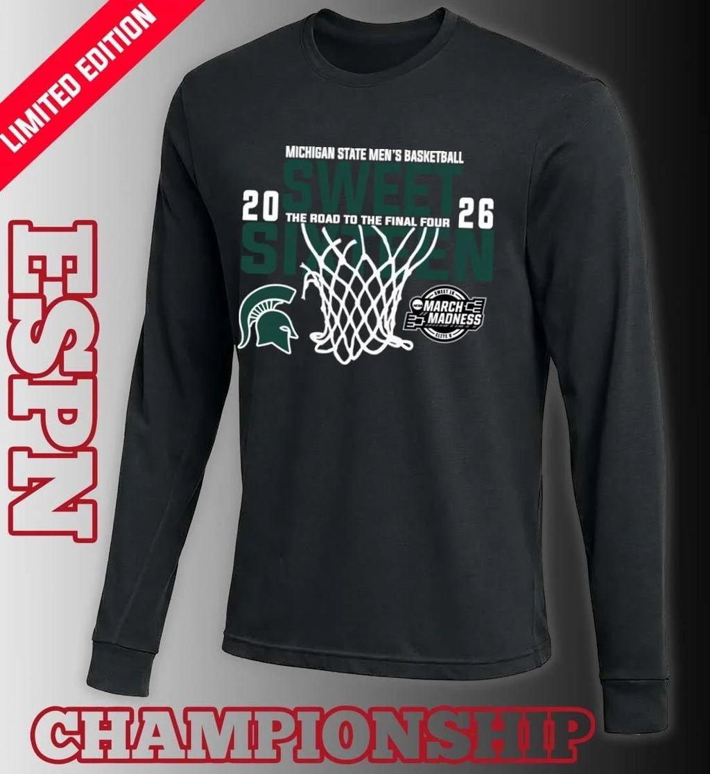 Michigan State Men’s Basketball 2026 Sweet Sixteen The Road To The Final Four Shirt