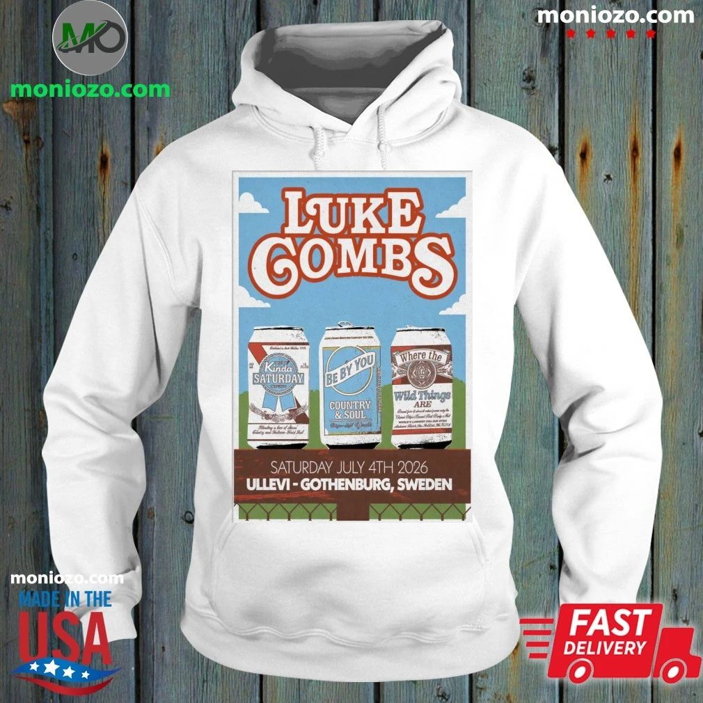 Luke Combs July 4 2026 My Kinda Saturday Night Tour Gothenburg, Sweden Poster Shirt