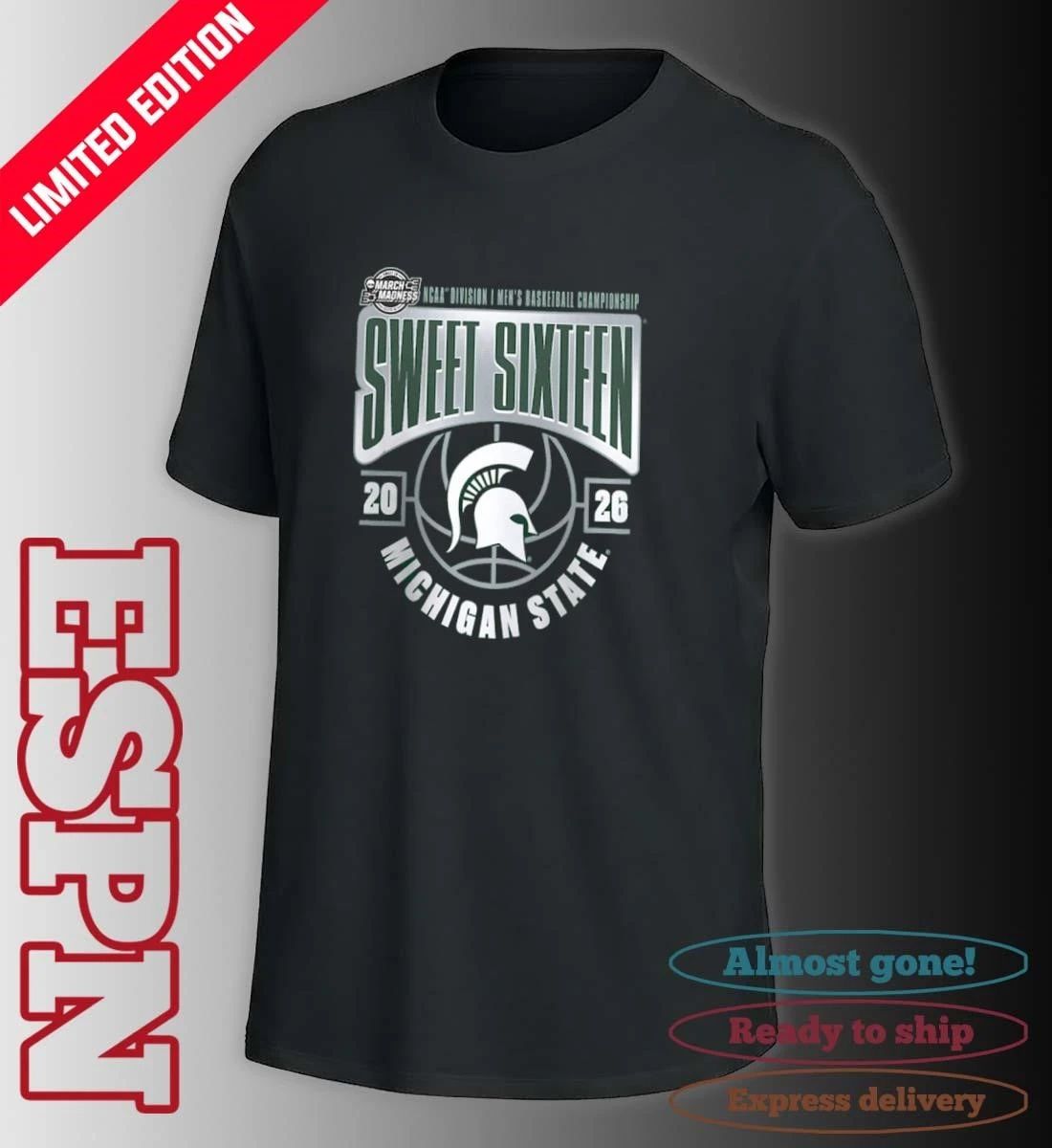 Michigan State Spartans Sweet 16 NCAA DI Men’s Basketball Tournament March Madness 2026 T-Shirt