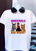 Bisexuals Eat What Funny Donkey Rooster Cat shirt