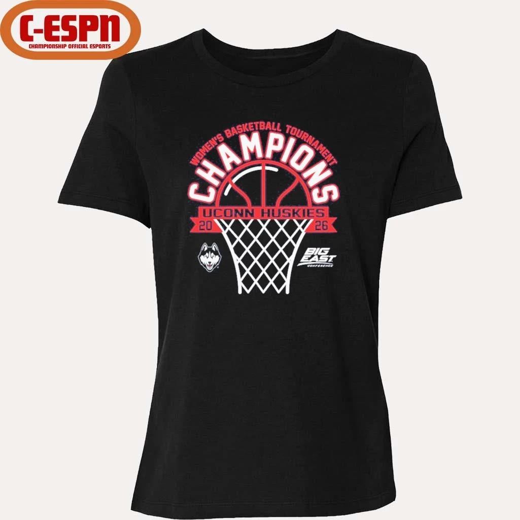 UConn Huskies 2026 Big East Women’s Basketball Tournament Champions T-Shirt