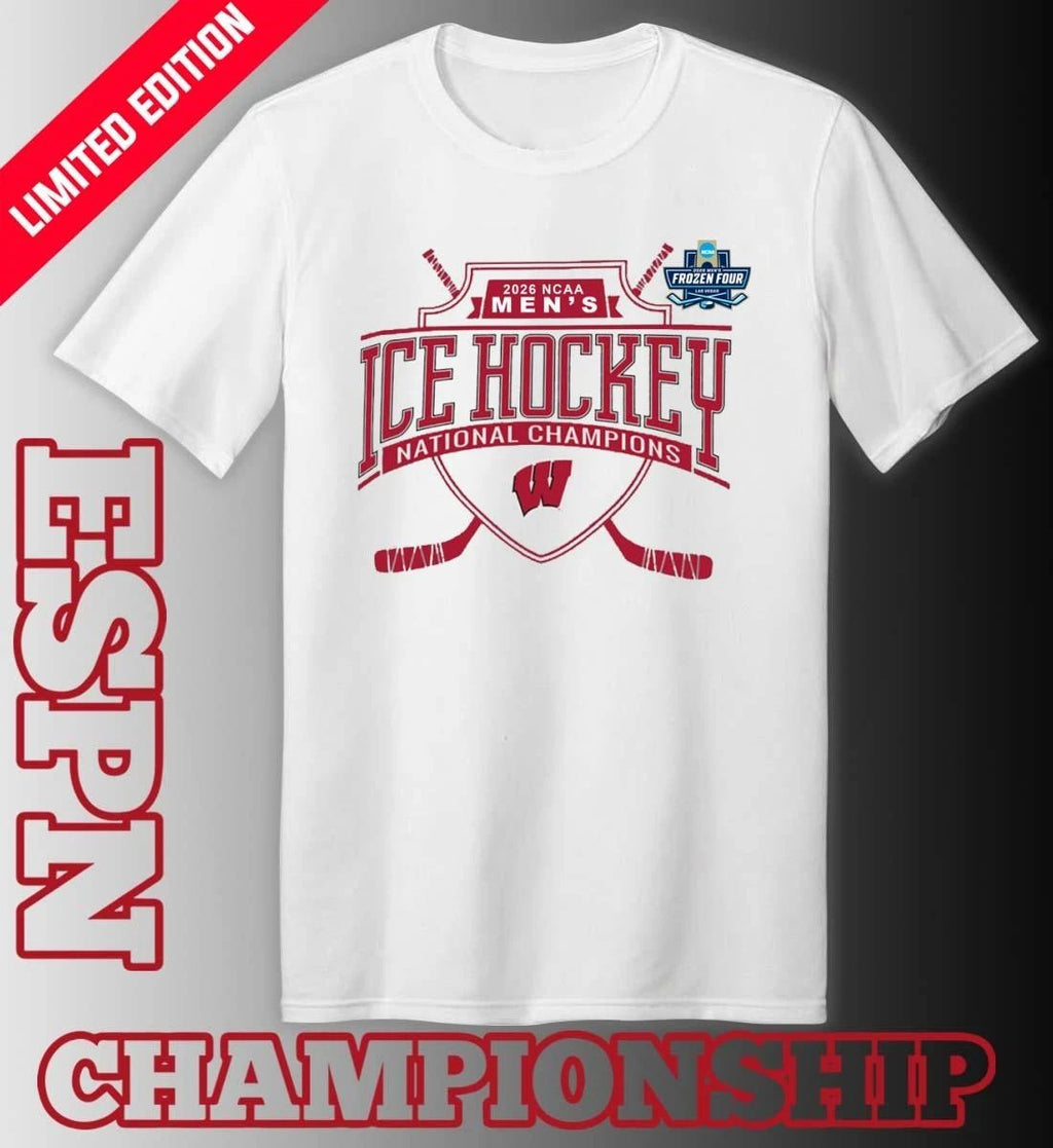 Wisconsin Badgers 2026 NCAA Men’s Ice Hockey National Champions T-Shirt