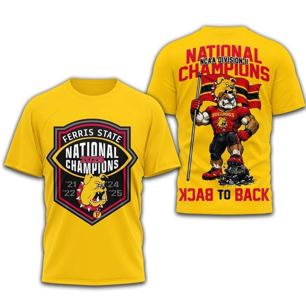 Original Ferris State Bulldogs NCAA Division II Champions 2025 Hoodie T-Shirt