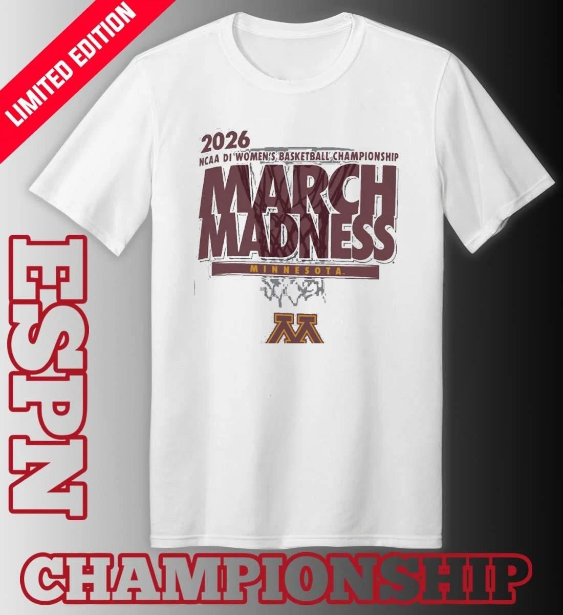 Minnesota Women’s Basketball Single Team 2026 NCAA March Madness Shirt