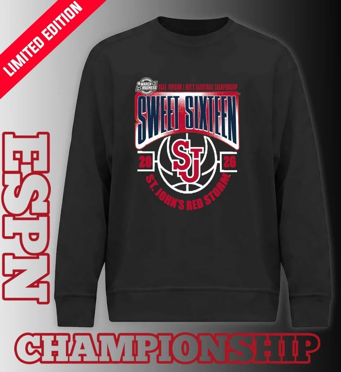 St. John’s Red Storm Sweet 16 NCAA DI Men’s Basketball Tournament March Madness 2026 T-Shirt